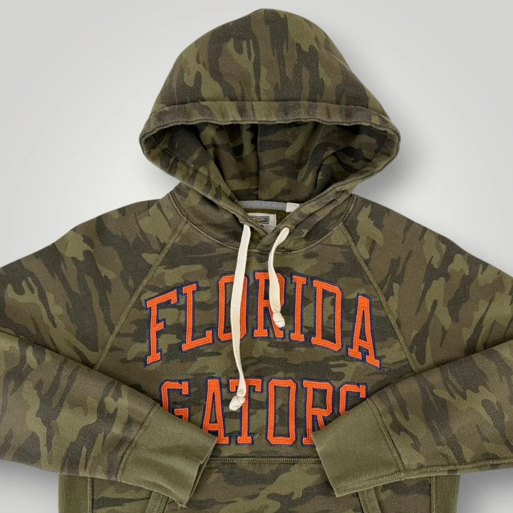 Florida Gators Hoodie Mens XS Green Camo Tailgate NCAA Football Pullover - Picture 4 of 7